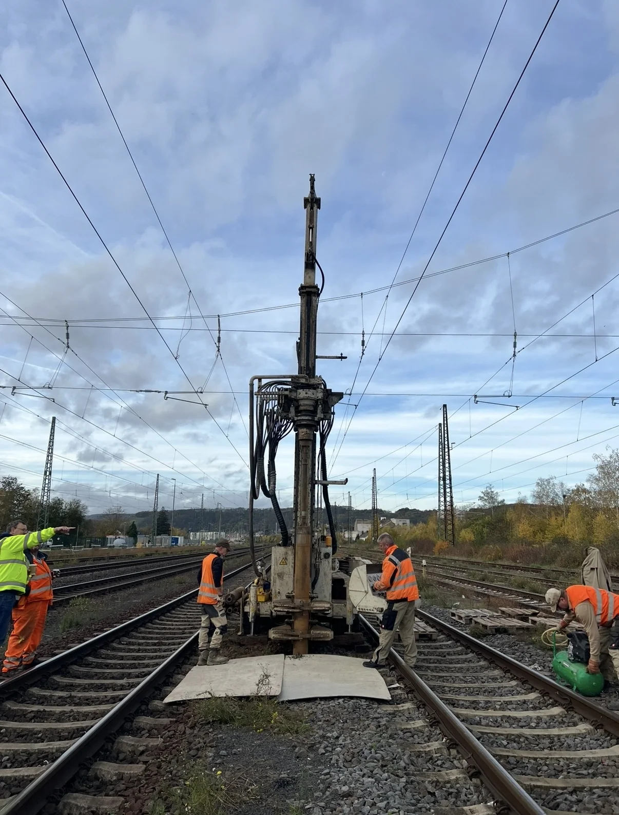 WENDT Bohrgerät im Bereich der Bahninfrastruktur